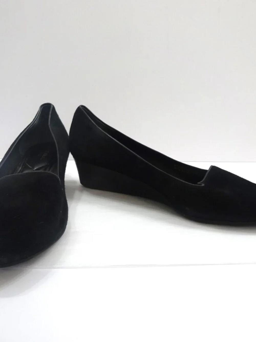 Cole Haan Black Suede Wedge Pumps - Size 9